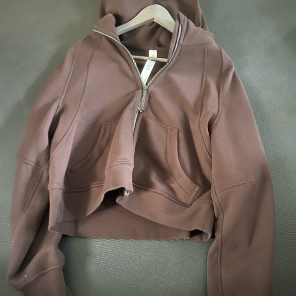 Scuba Oversized Full-Zip Hoodie in Espresso - Picture 2 of 8